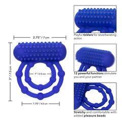 Anillo Silicone Rechargeable 10 Bead Maximus Ring Calexotics Anillos Juguete Sexuales Sex Shop Tienda para Adultos