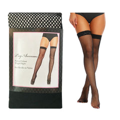 Medias Fishnet Thigh High - One Size - Black - Cake Sex Shop