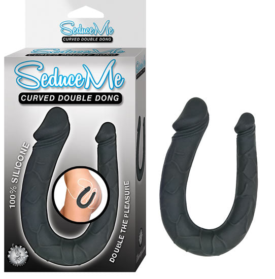 Dildo Seduce Me Curved Double Dong Black - Cake Sex Shop