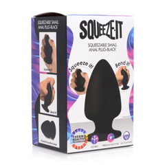 Plug Squeeze-It Small Squeezable Anal Plug - Black - Cake Sex Shop