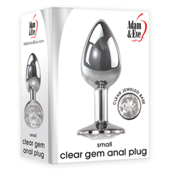 Plug Anal Clear Gem de Adam and Eve Small - Cake Sex Shop