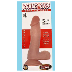 Dildo Realcocks Dual Layered #1 Flesh 5.5" - Cake Sex Shop