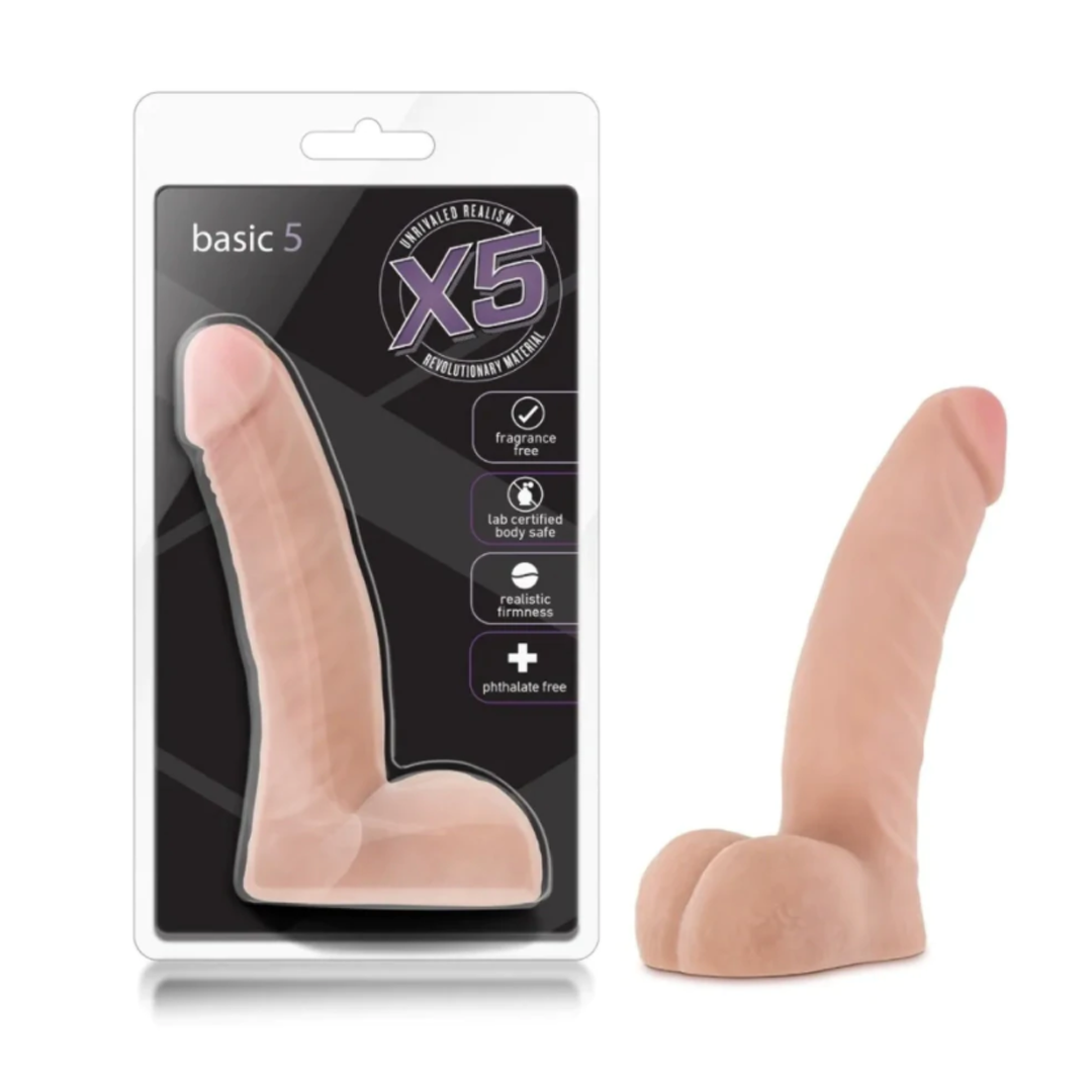 Dildo X5 Basic 5" - Beige - Cake Sex Shop