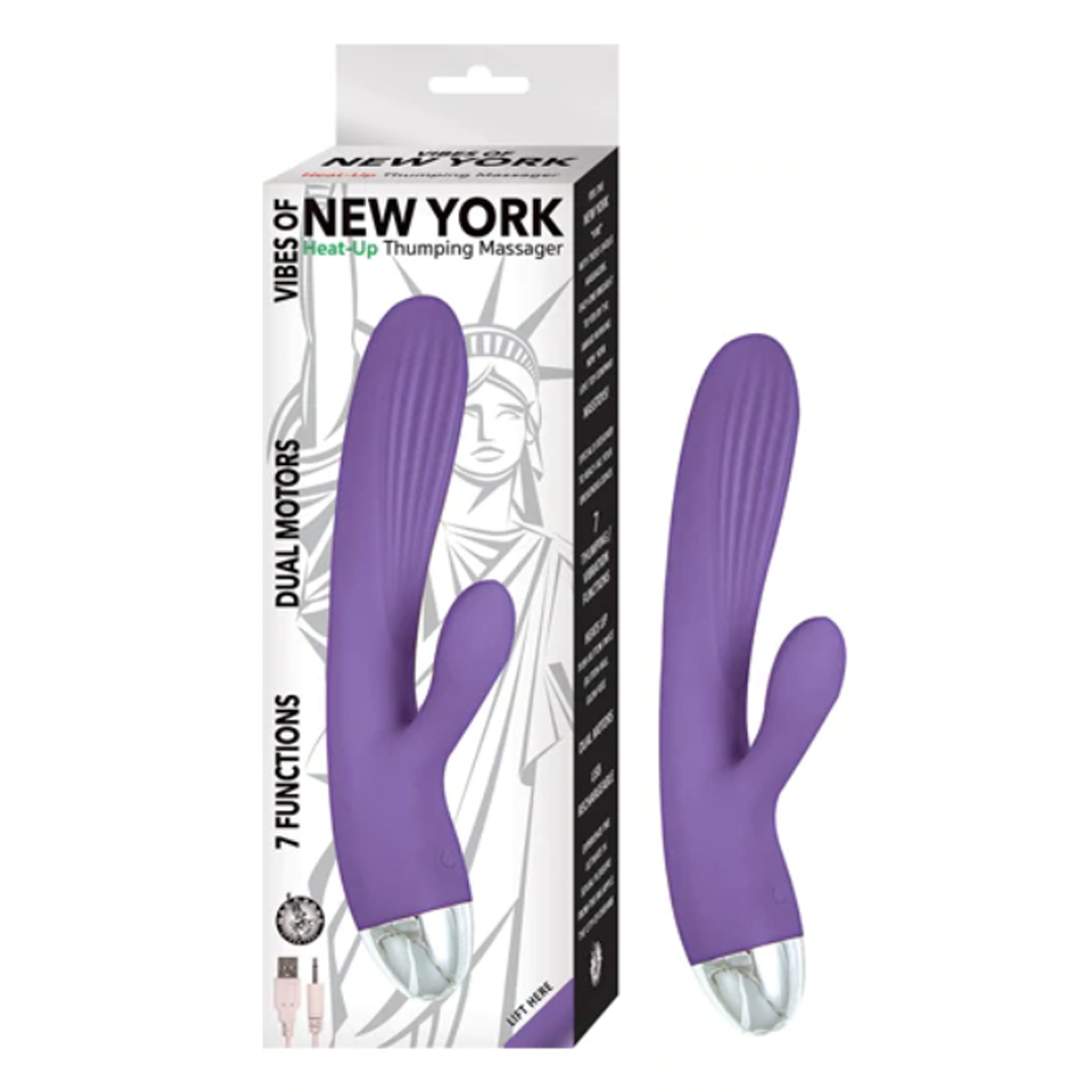 Vibrador Vibes Of New York Heat-Up Thumping Massager-Purple - Cake Sex Shop