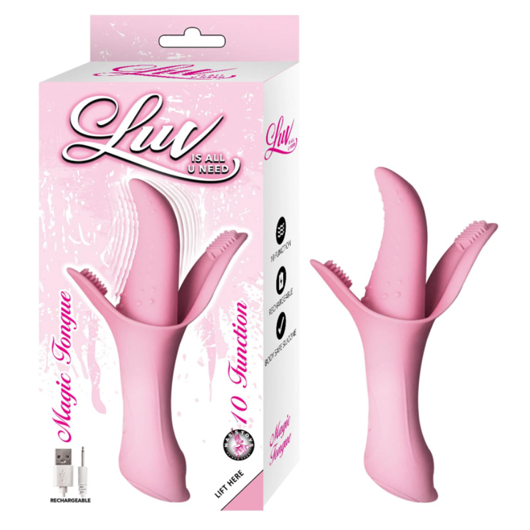 Vibrador Luv Magic Tongue - Pink - Cake Sex Shop