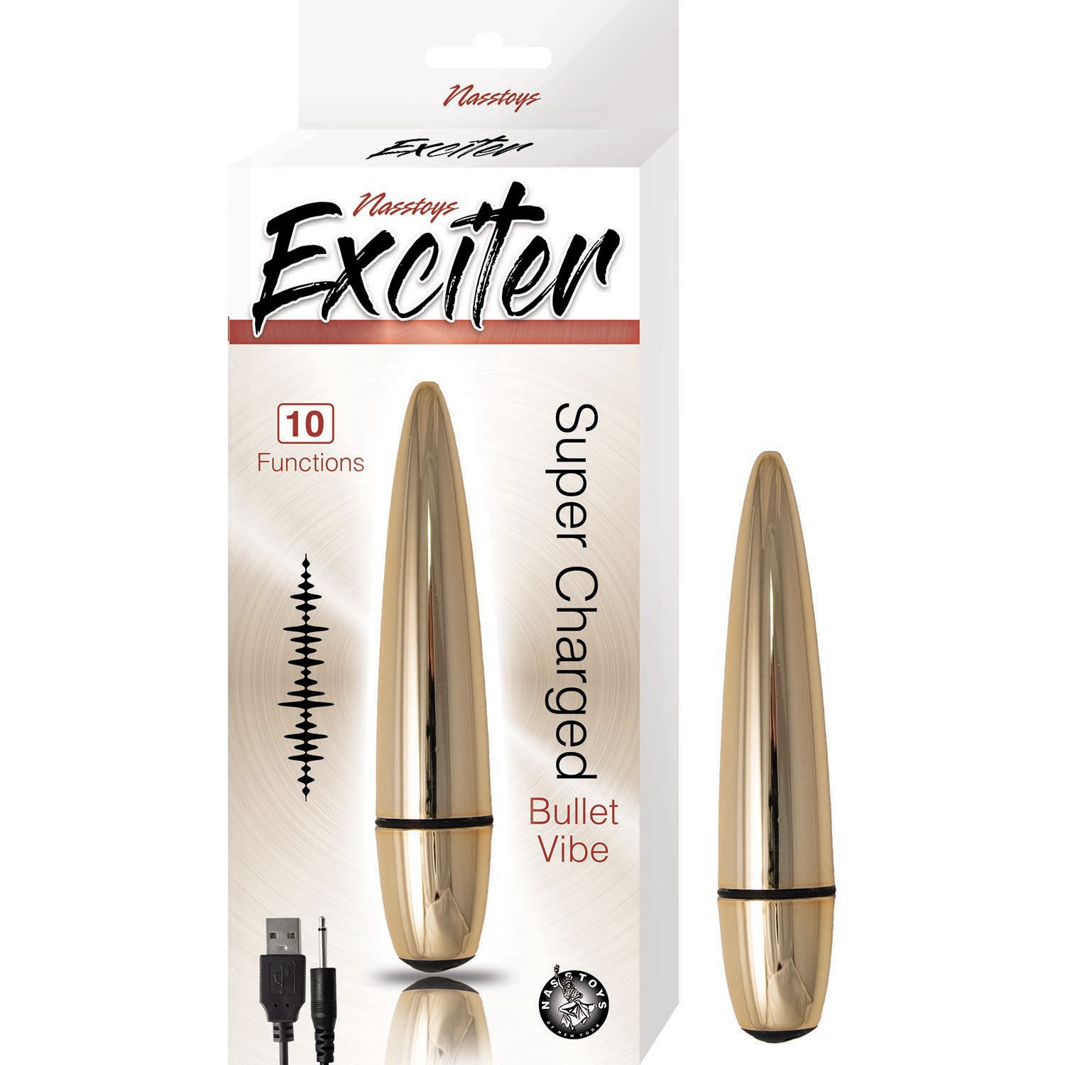 Vibrador Exciter Super Charged Bullet V Gold - Cake Sex Shop