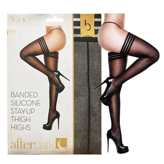 Medias Baci Banded Silicone Stay up Thigh - O/S - Cake Sex Shop