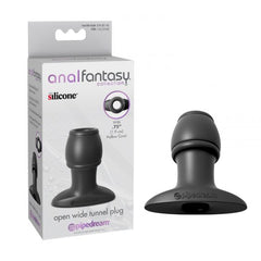 Plug Anal Anal Fantasy Collection Open Wide Tunnel Plug - Black - Cake Sex Shop