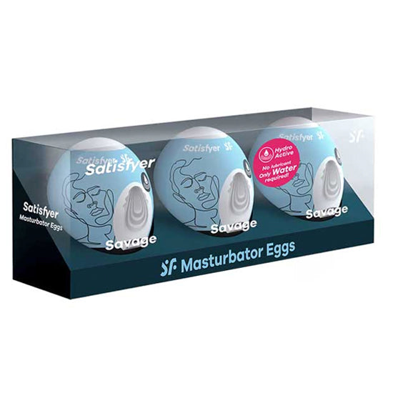 Masturbador Satisfyer Masturbator Egg 3 Set-Savage Satisfyer Masturbadores Juguete Sexuales Sex Shop Tienda para Adultos