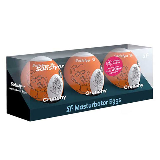 Masturbador Satisfyer Masturbator Egg 3 Set-Crunchy Satisfyer Masturbadores Juguete Sexuales Sex Shop Tienda para Adultos 550