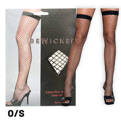 Medias Bewicked Catch Me If You Can Thigh Highs-Black O/S - Cake Sex Shop