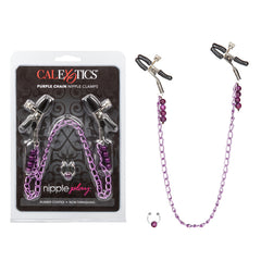 Pezonera Nipple Purple Chain Nipple Clamps - Cake Sex Shop
