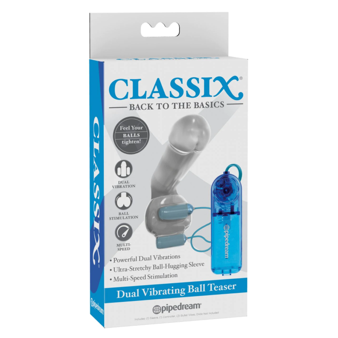 Classix Dual Vibrating Ball Teaser Blue Clear