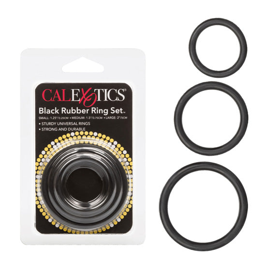 Anillo Black Rubber Ring Set-3Pc Set - Cake Sex Shop