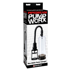 Masturbador Pump Worx Max-Width Penis Enlarger - Clear/Black - Cake Sex Shop
