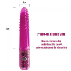 Vibrador 7" Neo-Jel Ribbed Vibe - Cake Sex Shop 2