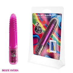 Vibrador 7" Neo-Jel Ribbed Vibe - Cake Sex Shop