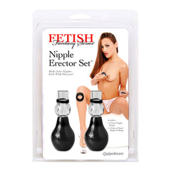 Pezonera Fetish Fantasy Series Nipple Erector Set – Black/Clear - Cake Sex Shop