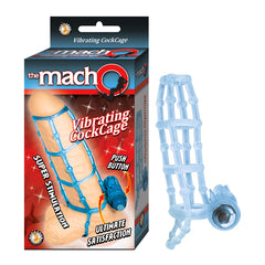 Jaula The Macho Vibrating Cockcage – Blue - Cake Sex Shop