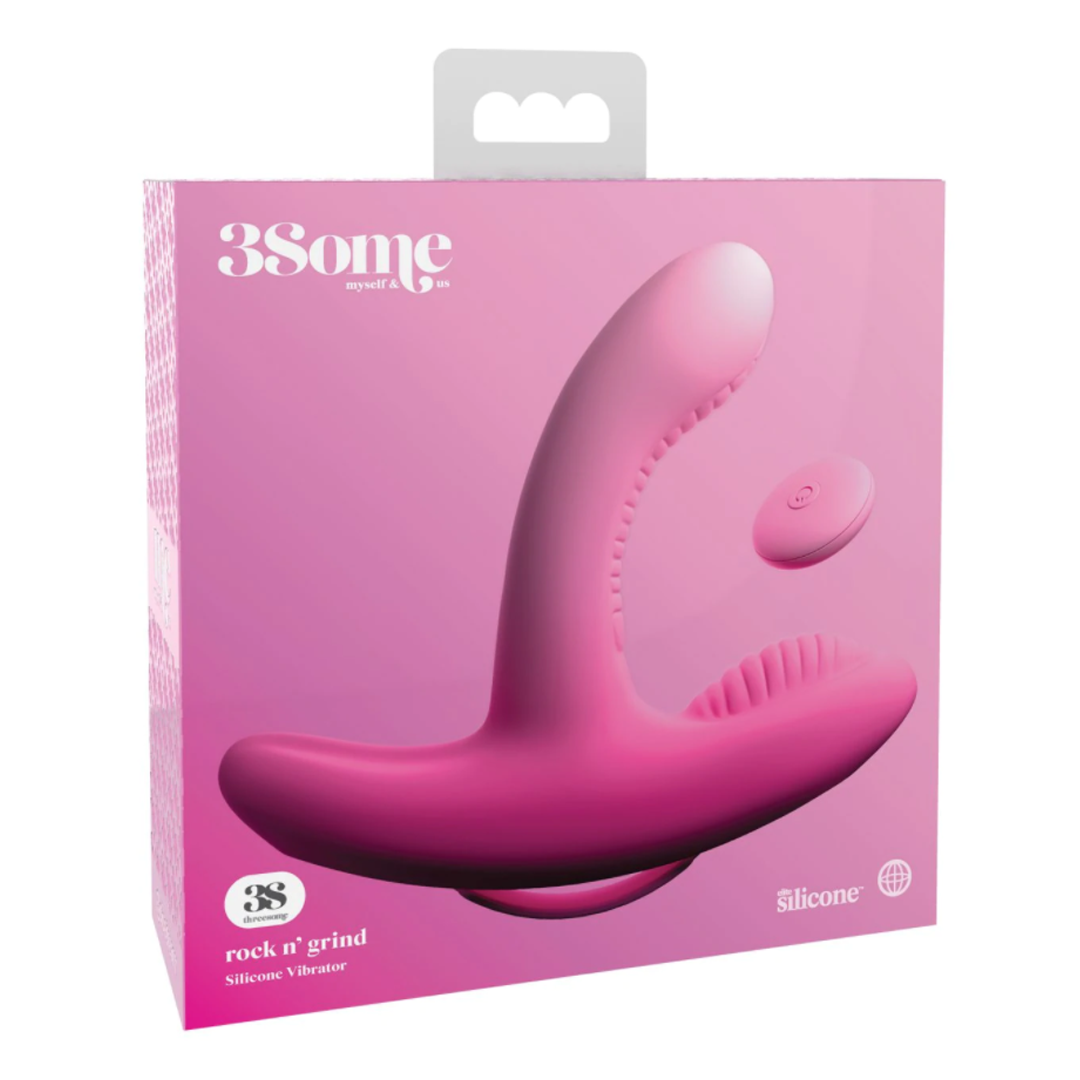 Vibrador 3Some Rock N’ Grind – Pink - Cake Sex Shop