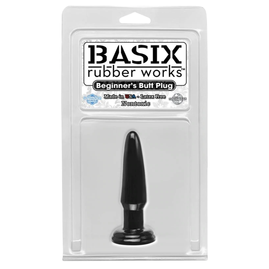 Plug Basix Rubber Works Beginners Butt Plug Black - Cake Sex Shop