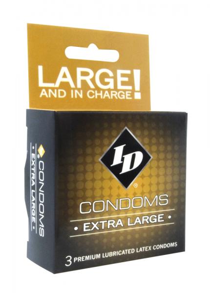Id Extra Large Condoms - 3   Pack - Cake Sex Shop