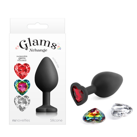 Plug Anal Glams Xchange - Heart - Medium - Cake Sex Shop