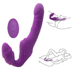 Vibrador Strapless Purple Strap-On Control Remote - Cake Sex Shop 2