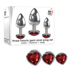 Set Plug Three Hearts Gem Anal - Cake Sex Shop