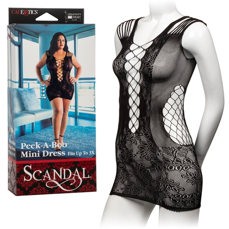 Babydoll Scandal Plus Size Peekaboo Dress - Cake Sex Shop