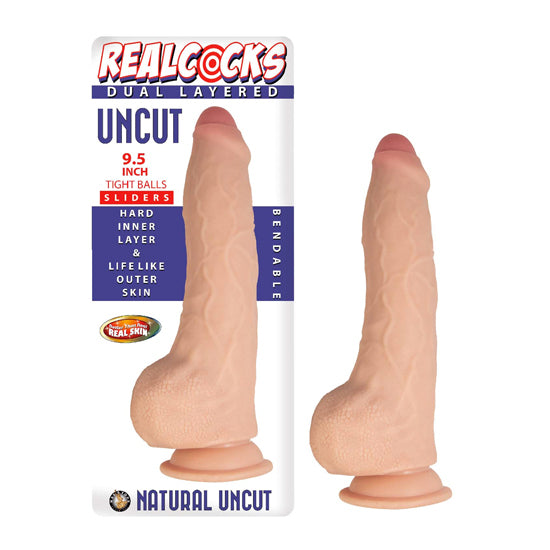 Dildo Realcocks Dual Layered Uncut S 9.5" Nasstoys Dildos Juguete Sexuales Sex Shop Tienda para Adultos