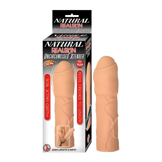 Extensión Natural Realskin Uncircumcised Xtender - White - Cake Sex Shop