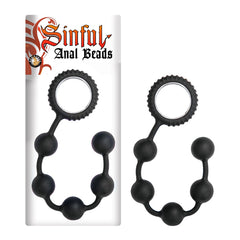Perlas Sinful Anal Beads-Black - Cake Sex Shop