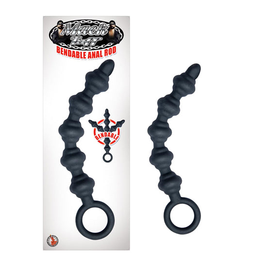 Perlas Mack Tuff Bendable Anal Rod-Black - Cake Sex Shop