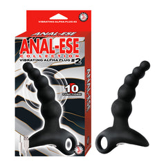 Plug Anal-Ese Collection Vibrating Alpha Plug #2-Black - Cake Sex Shop