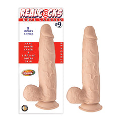 Dildo Realcocks Dual Layered #9 White 9" - Cake Sex Shop
