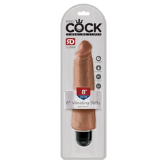 Dildo King Cock 8 Vibrating Stiffy Tan - Cake Sex Shop