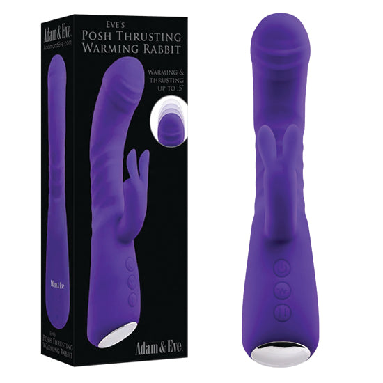 Vibrador Eve's Posh Thrusting Warming Rabbit Adam and Eve Vibradores Juguete Sexuales Sex Shop Tienda para Adultos