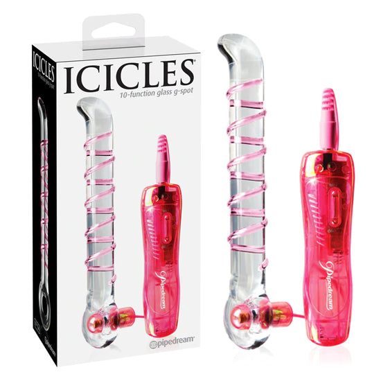 Vibrador Icicles No. 4 - Clear/Pink - Cake Sex Shop