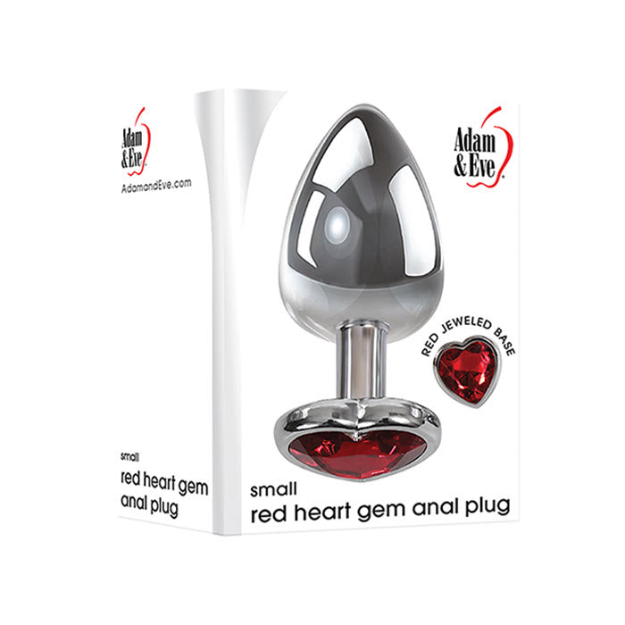 Plug Anal Heart Red Gem de Adam and Eve Small - Cake Sex Shop