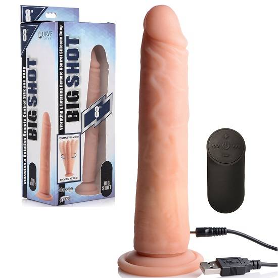 Dildo Big Shot 8" Silicone Twirling Dildo - Cake Sex Shop