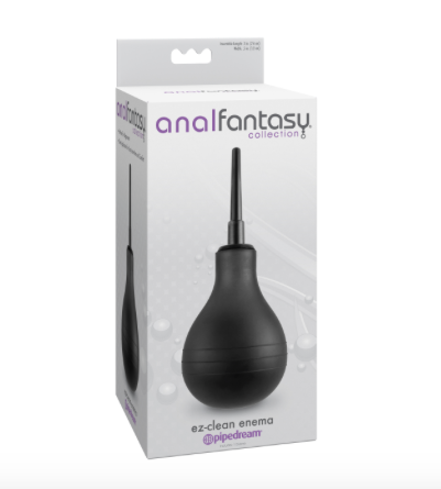 Ducha Anal Fantasy Collection Ez-Clean Enema-Black - Cake Sex Shop