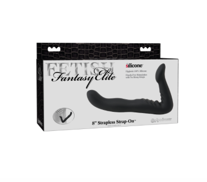 Dildo Fetish Fantasy Elite 8" Strapless Strap-On-Black - Cake Sex Shop
