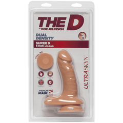 Dildo The D Ultraskyn 6" With Balls (Vanilla) - Cake Sex Shop