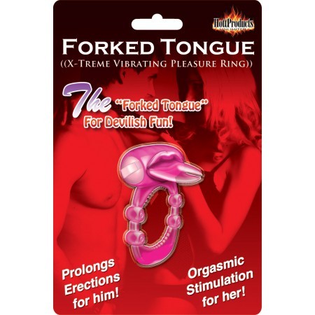 Anillo Forked Tongue Vibrating Cock Ring Magenta - Cake Sex Shop