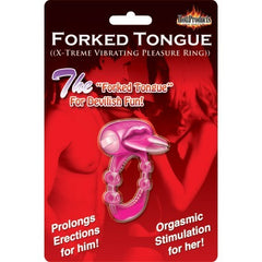 Anillo Forked Tongue Vibrating Cock Ring Magenta - Cake Sex Shop