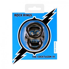 Anillo Rock Rings  Cocktagon Lll 3Pk Blk - Cake Sex Shop