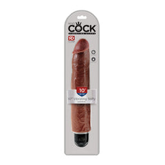Dildo King Cock 10″ Vibrating Stiffy – Brown - Cake Sex Shop