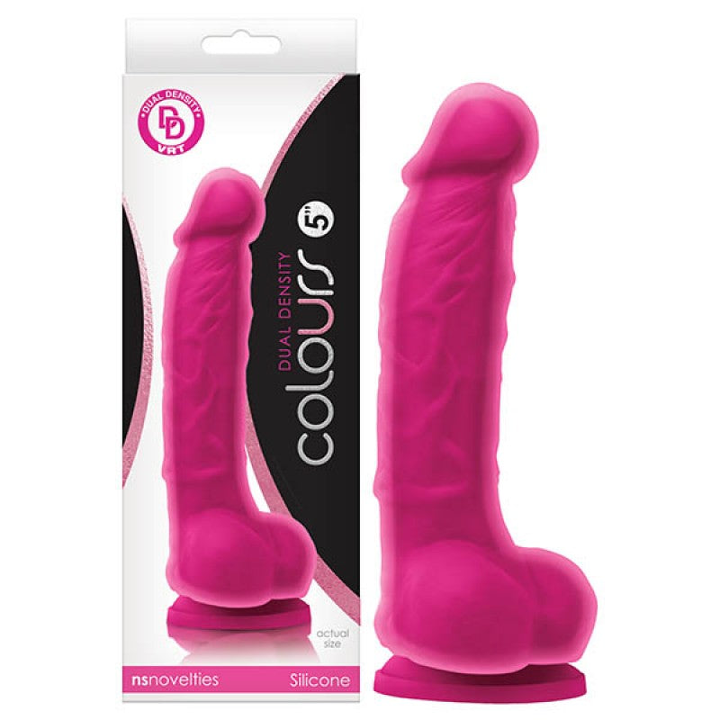 Dildo Consolador Colours Dual Density 5"- Pink Cake Sex Shop Juguetes Sexuales para Adultos