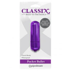 Vibrador sexual Classix Pocket Bullet Purple Cake Sex Shop Juguetes Sexuales para Adultos